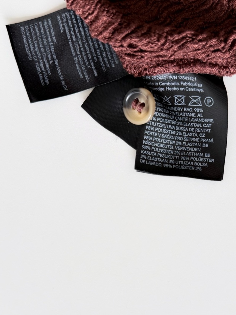 H&M Brown Textured Co-Ord Set Wide Leg Pants Sleeveless Top XXS - Picture 6 of 16